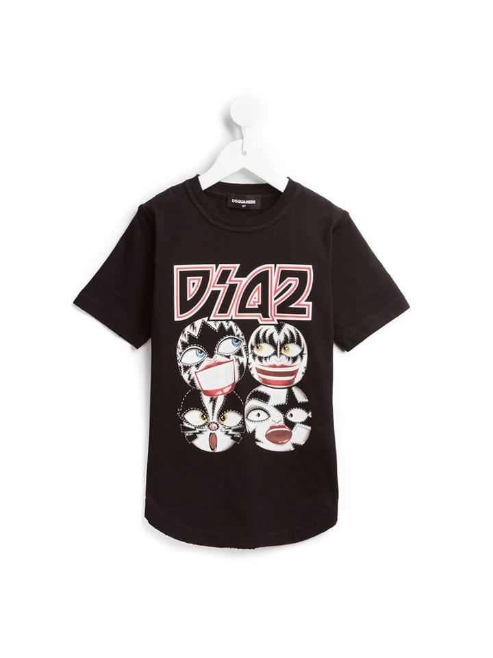 Dsquared2 Kids Rockstar Face Print T-shirt