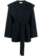 The Row Belted Wrap Coat - Blue