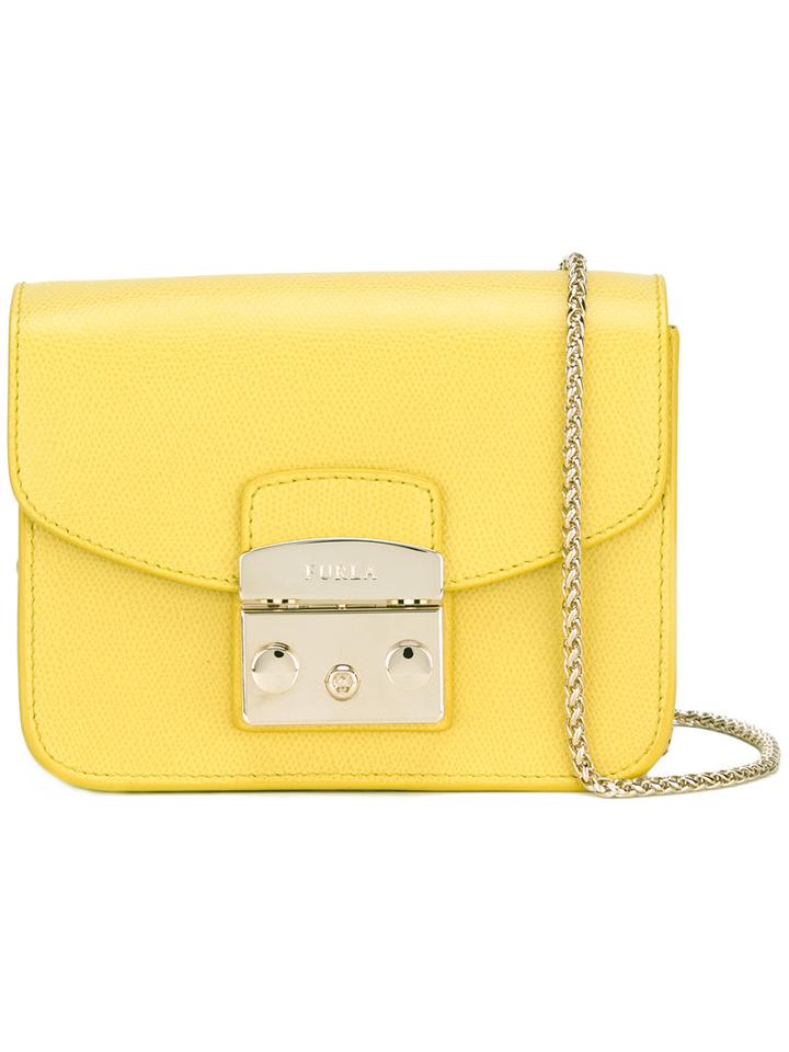 Furla Metropolis Shoulder Bag, Women's, Green, Leather/metal