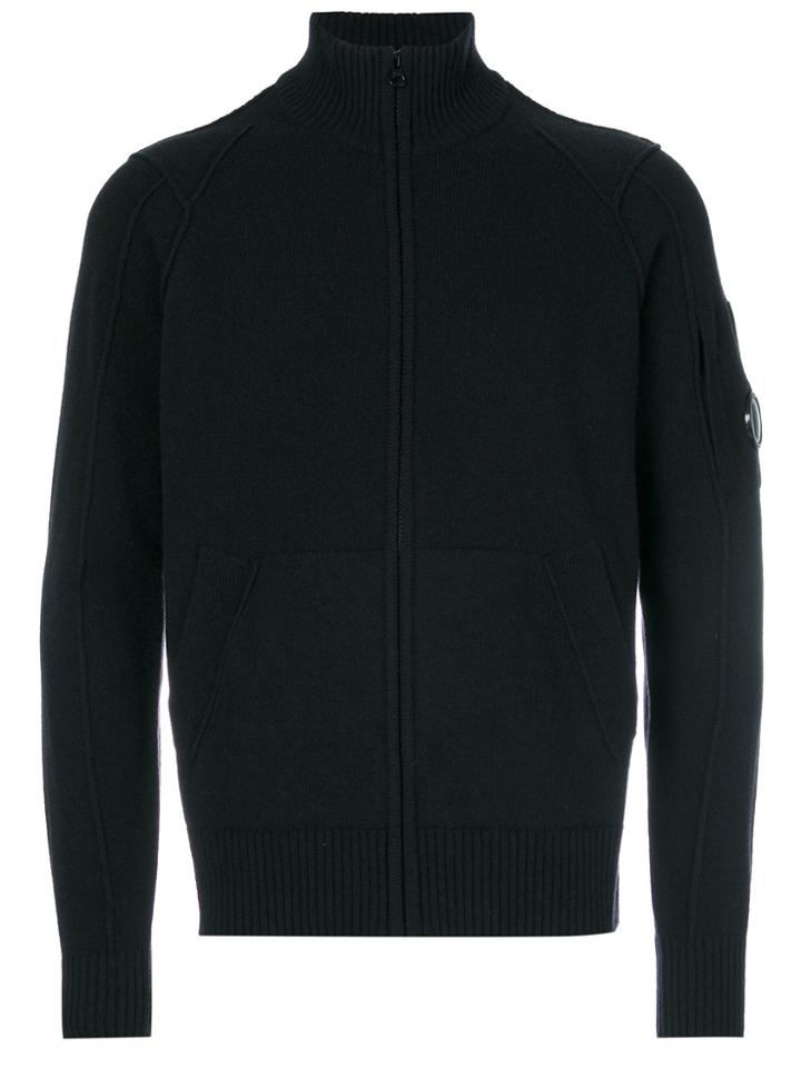 Cp Company Zip Cardigan - Black