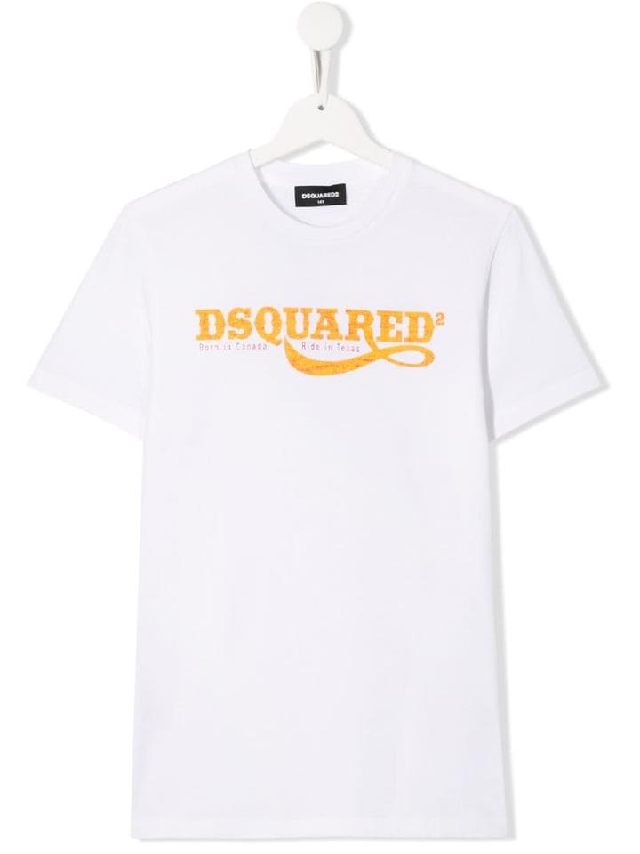 Dsquared2 Kids Contrast Logo T-shirt - White