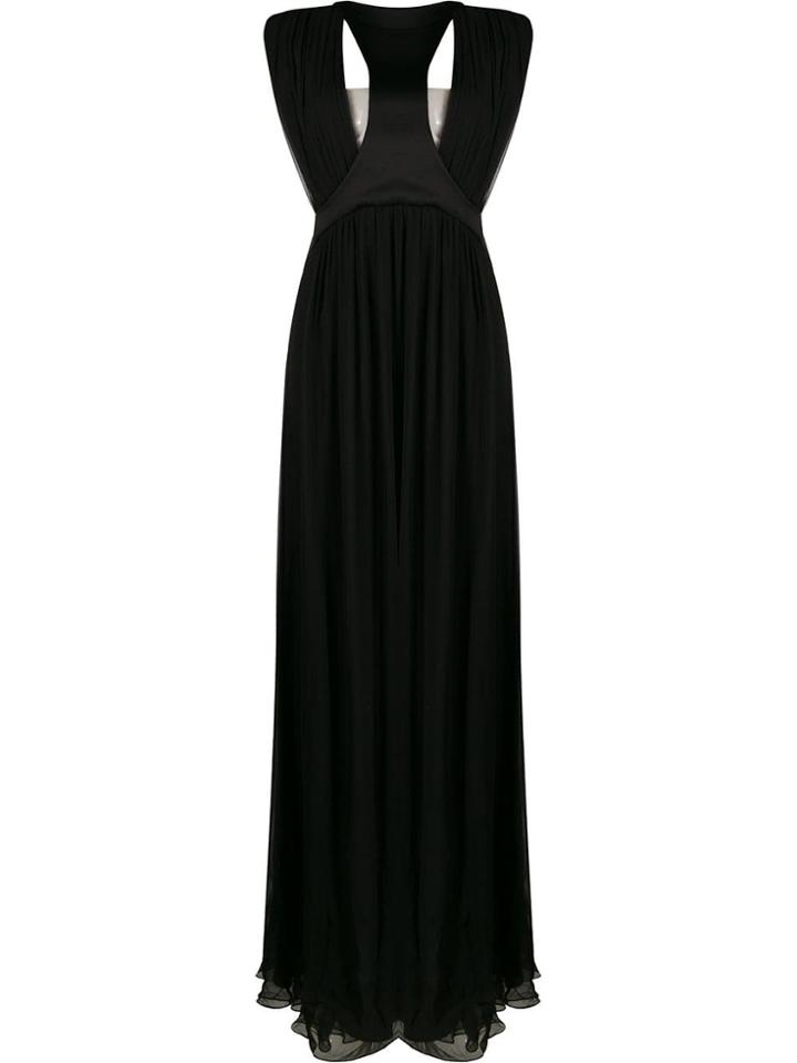 Alberta Ferretti Cut-out Detail Evening Dress - Black