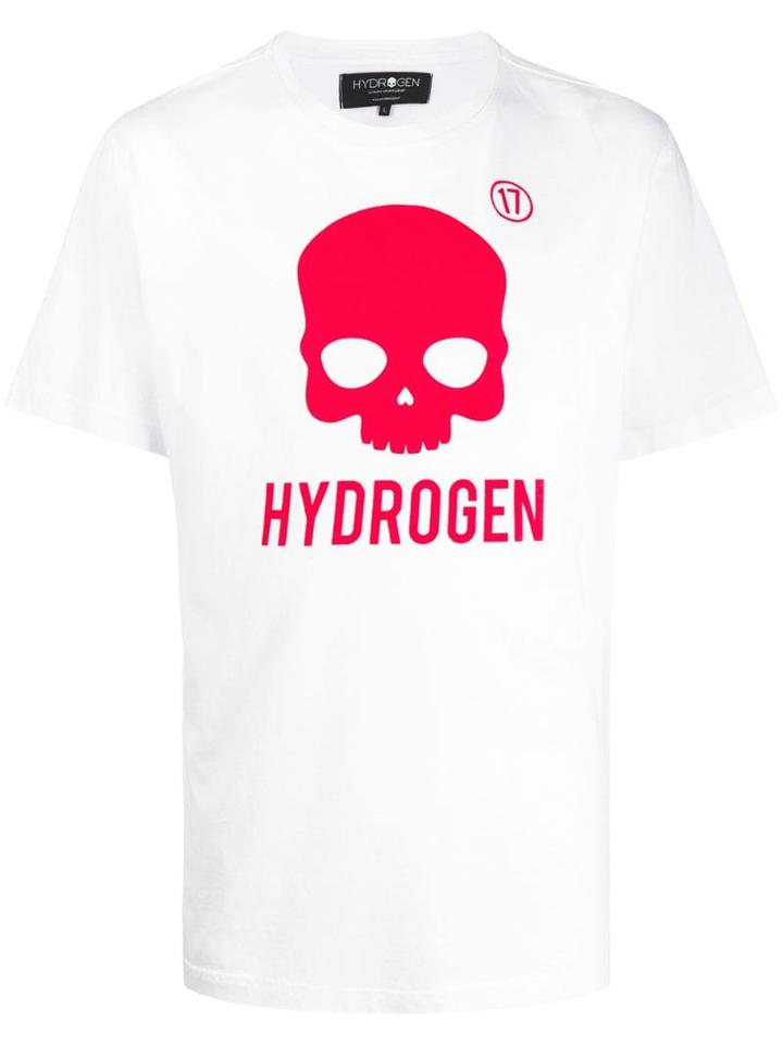 Hydrogen Printed Logo T-shirt - White