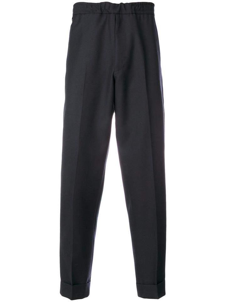 Pt01 - Star Detail Trousers - Men - Polyester/virgin Wool - 48, Blue, Polyester/virgin Wool
