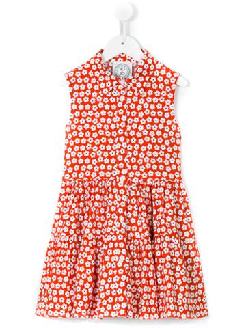 10x10 An Italian Theory Kids - Floral Print Dress - Kids - Cotton/spandex/elastane - 8 Yrs, Red