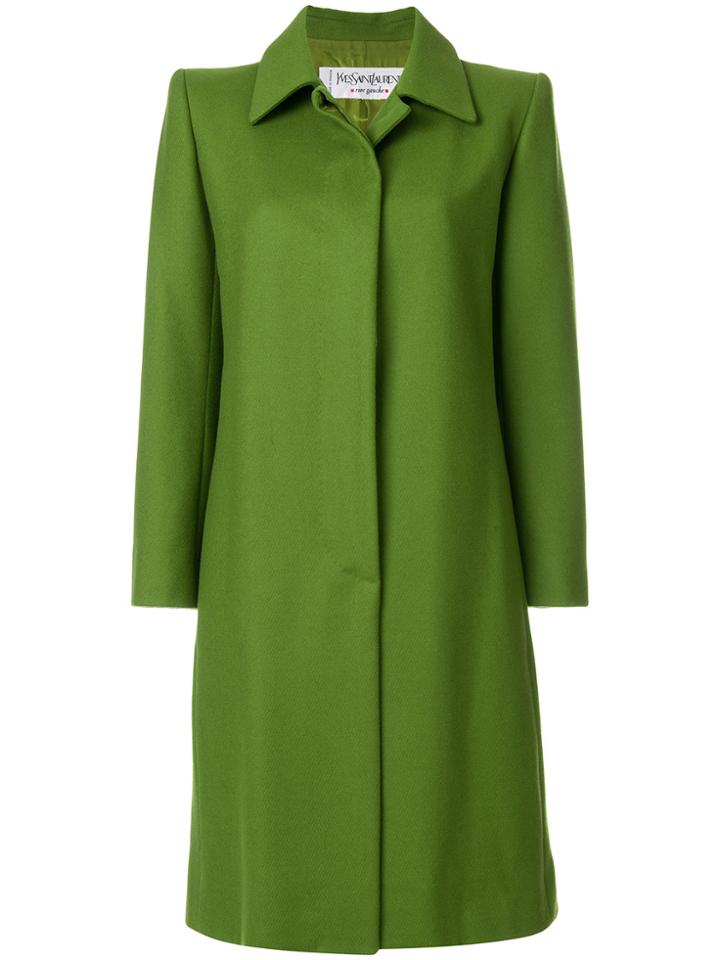 Yves Saint Laurent Vintage Button Up Vintage Coat - Green