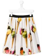 Dolce & Gabbana Kids Ice-cream Print Skirt, Girl's, Size: 8 Yrs, White