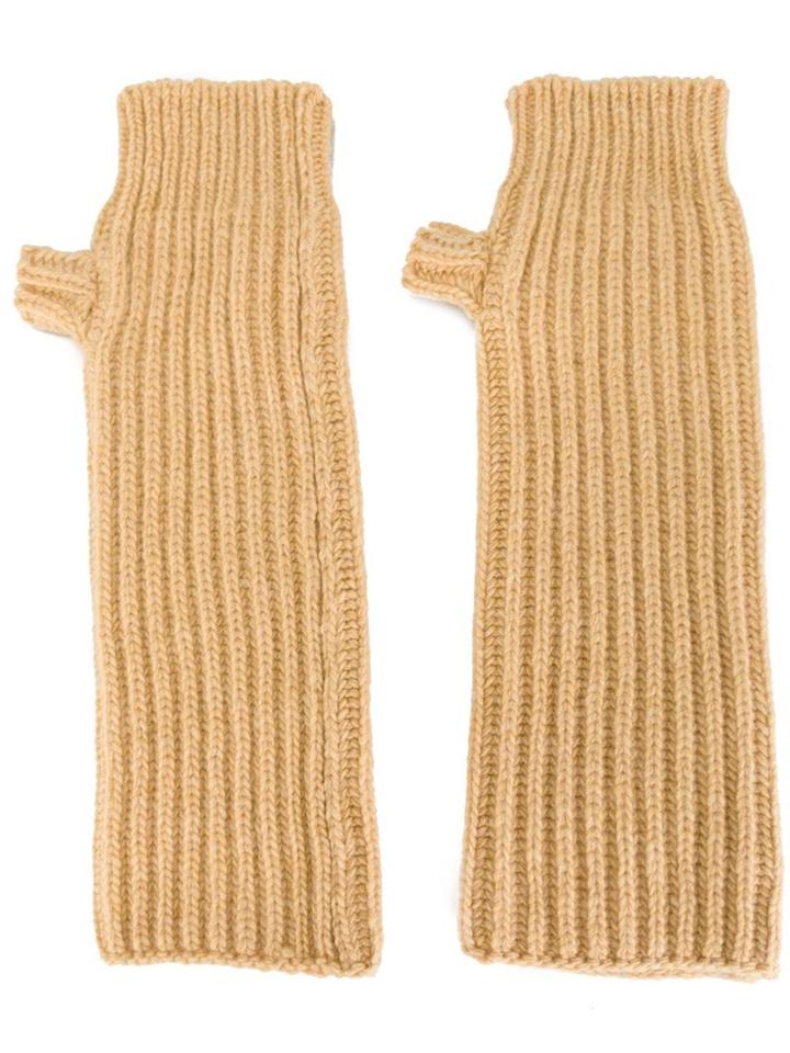Marni Fingerless Gloves, Men's, Nude/neutrals, Virgin Wool