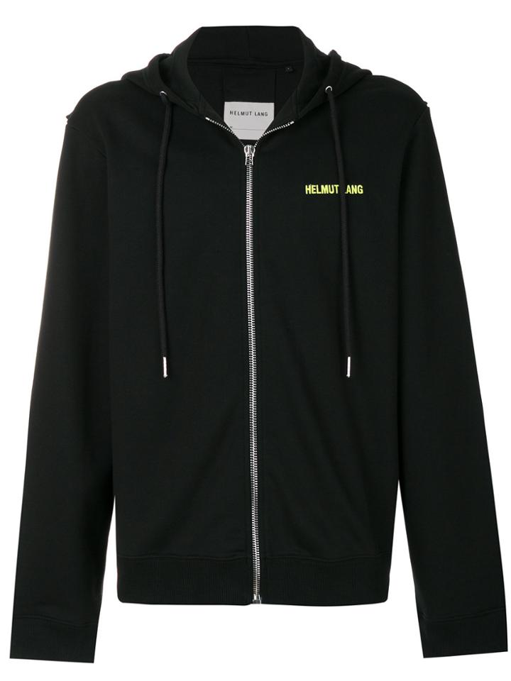 Helmut Lang Logo Hooded Sweatshirt - Black