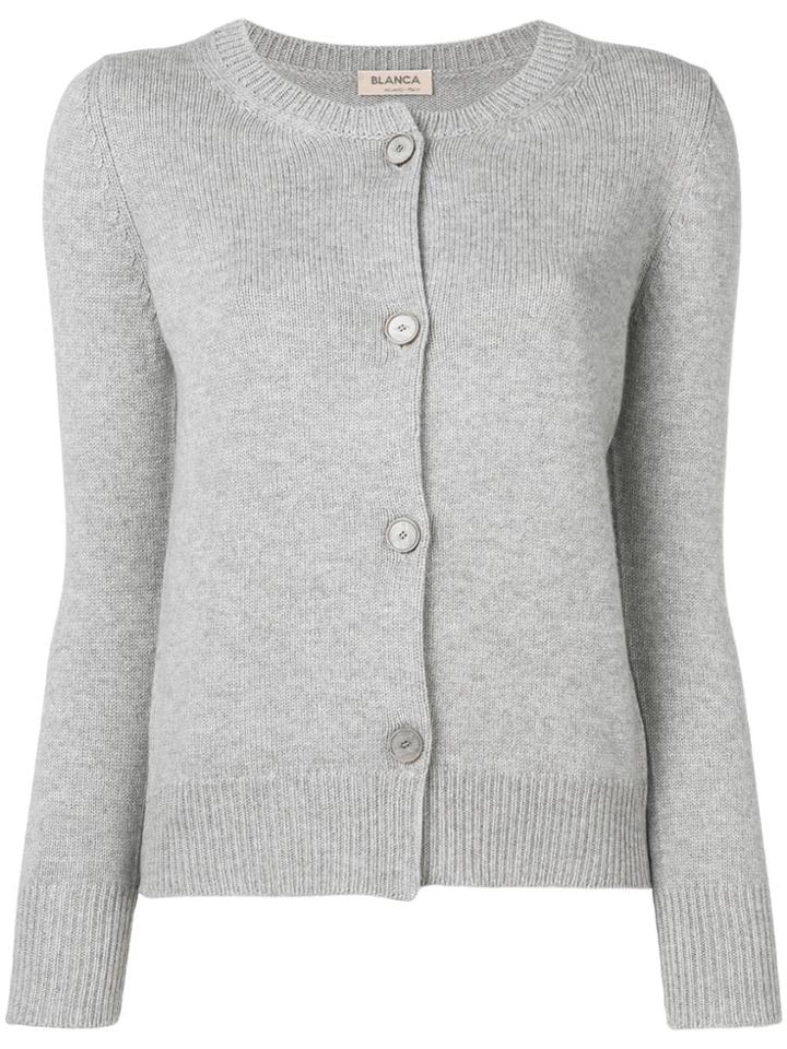 Blanca Slim-fit Knitted Cardigan - Grey