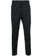 Lanvin Straight Leg Marl Trousers - Black