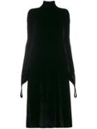 Aganovich High Neck Shift Dress - Black