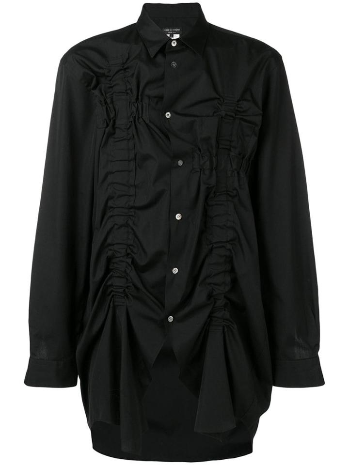 Comme Des Garçons Homme Plus Oversized Ruched Shirt - Black