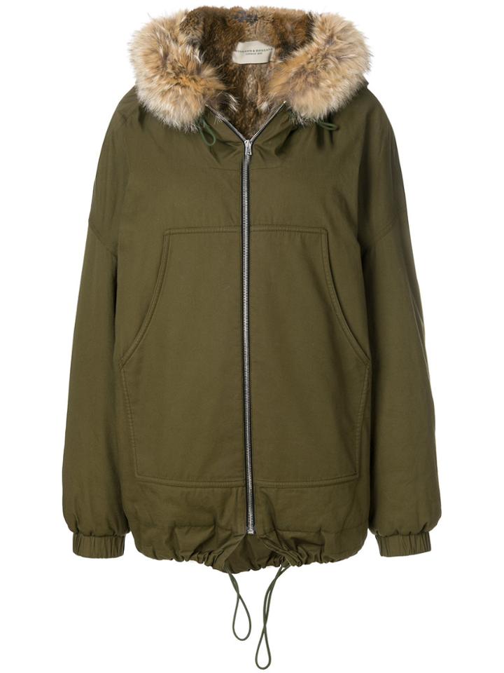 Holland & Holland Fur Hooded Jacket - Green