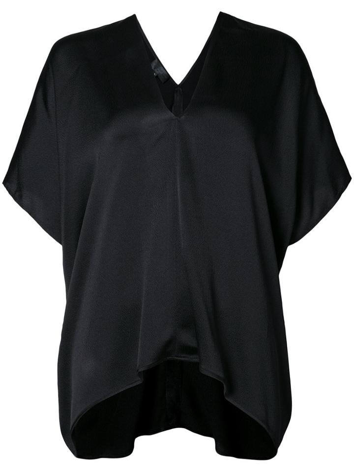 Nili Lotan Citrine V-neck Blouse - Black