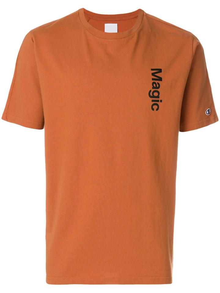 Champion X Wood Wood Tears Print T-shirt - Yellow & Orange