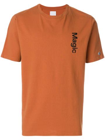 Champion X Wood Wood Tears Print T-shirt - Yellow & Orange
