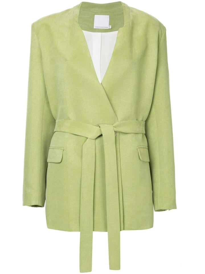 Christopher Esber V-neck Blazer - Green