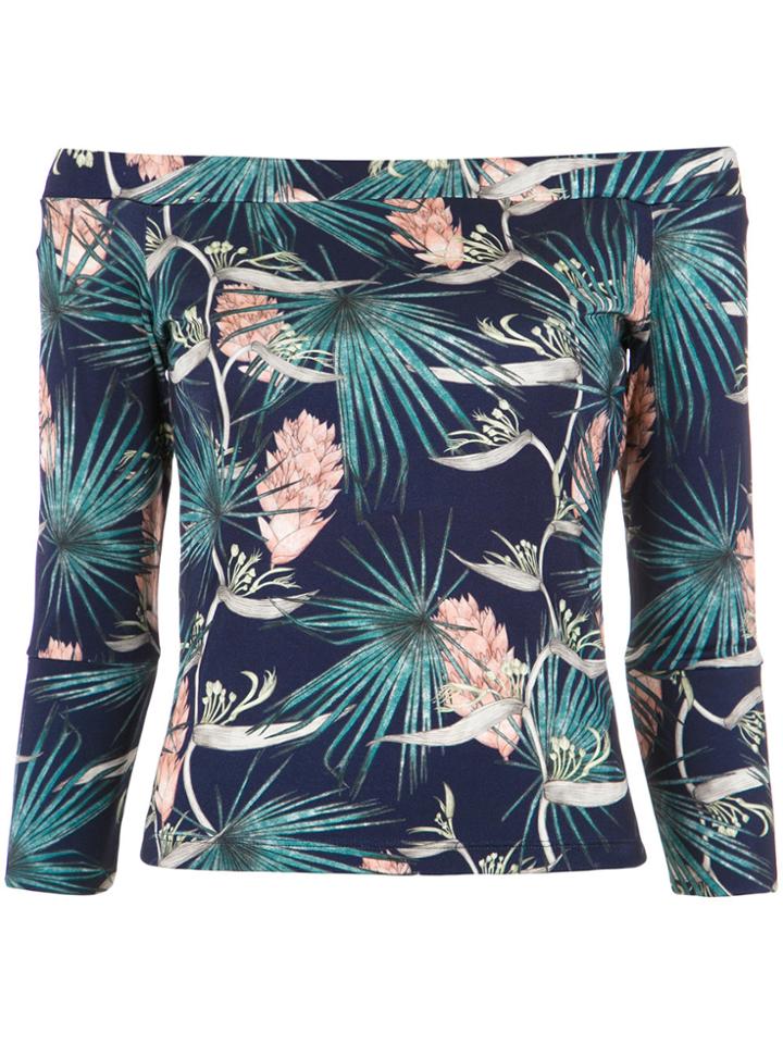 Tufi Duek Off The Shoulder Printed Top - Blue