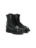 No21 Kids Teen Studded Boots - Black