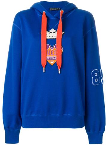 Dolce & Gabbana Queen Of Hearts Hoodie - Blue
