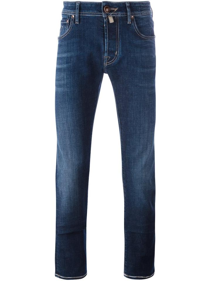 Jacob Cohen Washed Out Jeans, Men's, Size: 37, Blue, Cotton/spandex/elastane