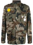 History Repeats Camouflage Print Cargo Jacket, Men's, Size: 52, Green, Cotton/spandex/elastane