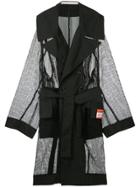 Maison Mihara Yasuhiro Perforated Trench Coat - Black
