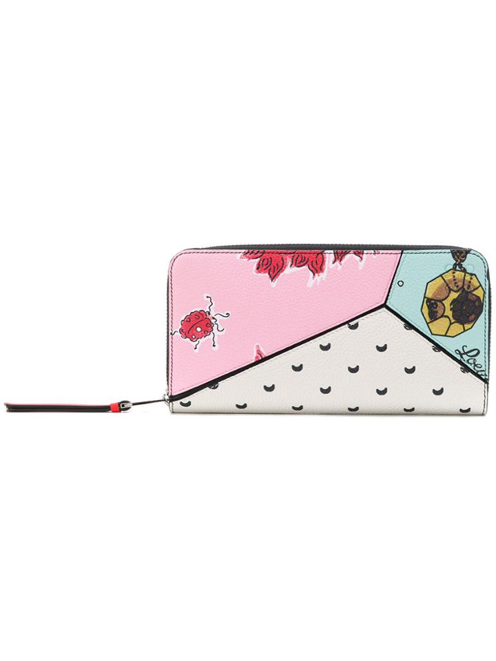 Loewe Patchwork Zip Around Wallet - Multicolour