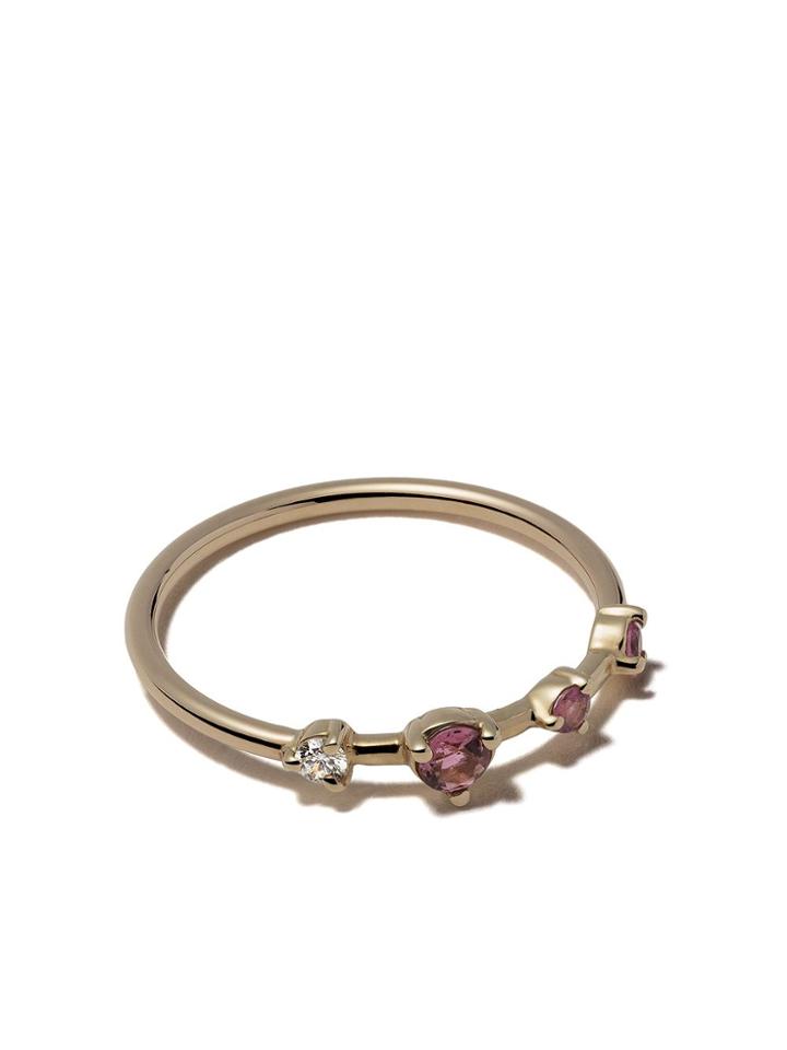 Wwake 14kt Gold Large Four Step Ring
