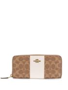 Coach All Over Zip Wallet - Brown