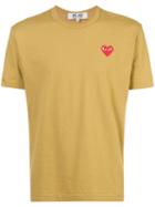 Comme Des Garçons Play - Heart Patch T-shirt - Men - Cotton - M, Yellow/orange, Cotton