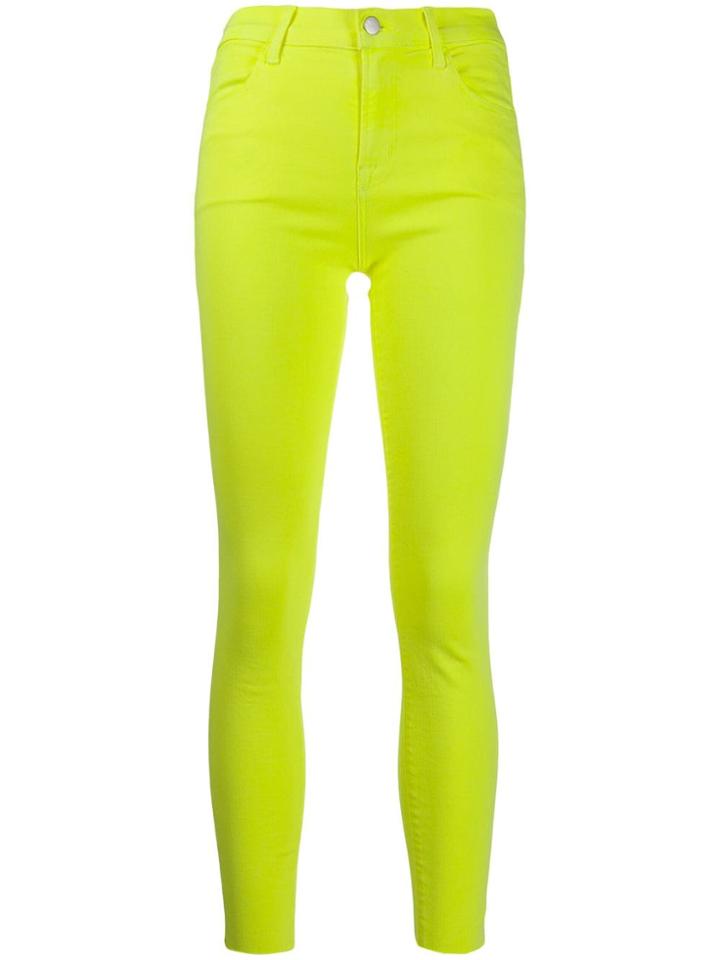 J Brand Neon Skinny Jeans - Yellow