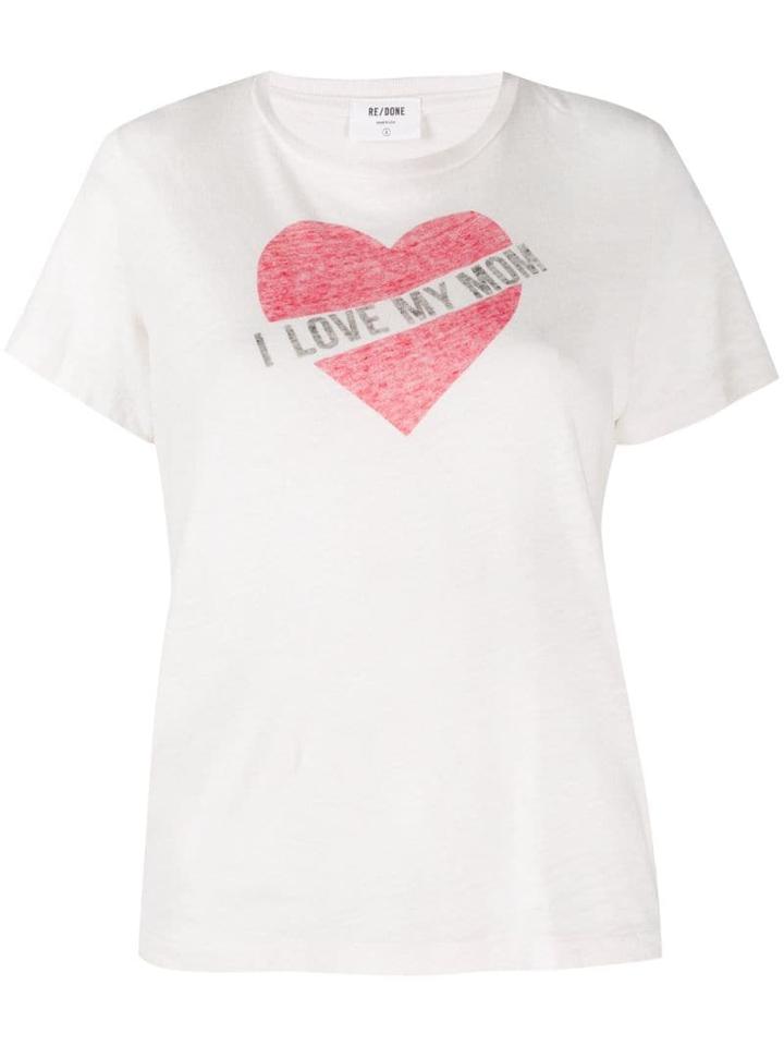 Re/done I Love My Mom T-shirt - White