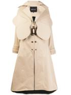 Robert Wun Textured Trench Coat - Neutrals