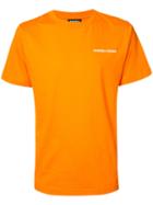 Andrea Crews - Logo Chest Print T-shirt - Men - Cotton - S, Yellow/orange, Cotton
