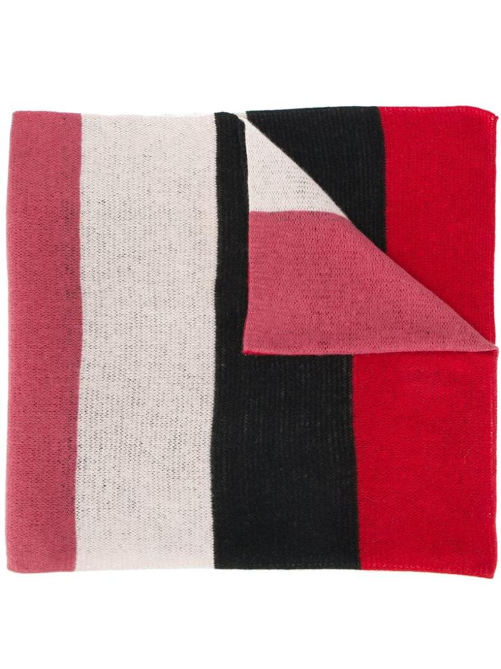 Sminfinity Cashmere Colour-block Scarf - Red