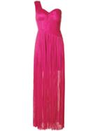 Maria Lucia Hohan Flared Fitted Waist Dress - Pink & Purple