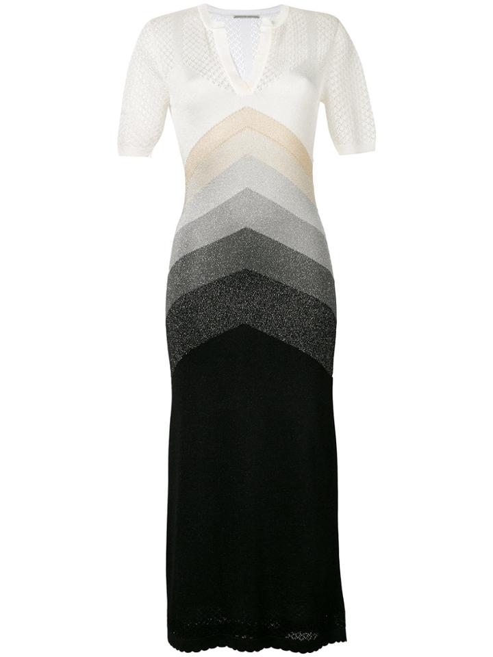 Marco De Vincenzo Colour Block Lurex Dress - Black