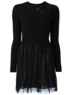 Red Valentino Chest Appliqué Longsleeved Dress