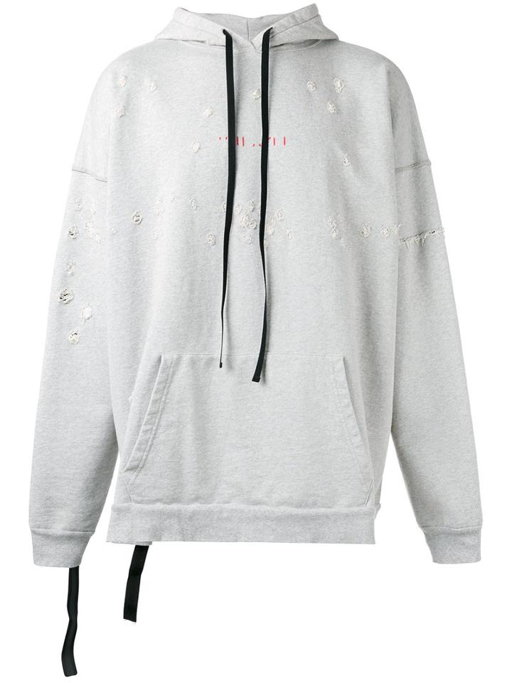 Unravel Project Terry Hoodie, Men's, Size: Medium, Grey, Cotton/polyethylene/viscose