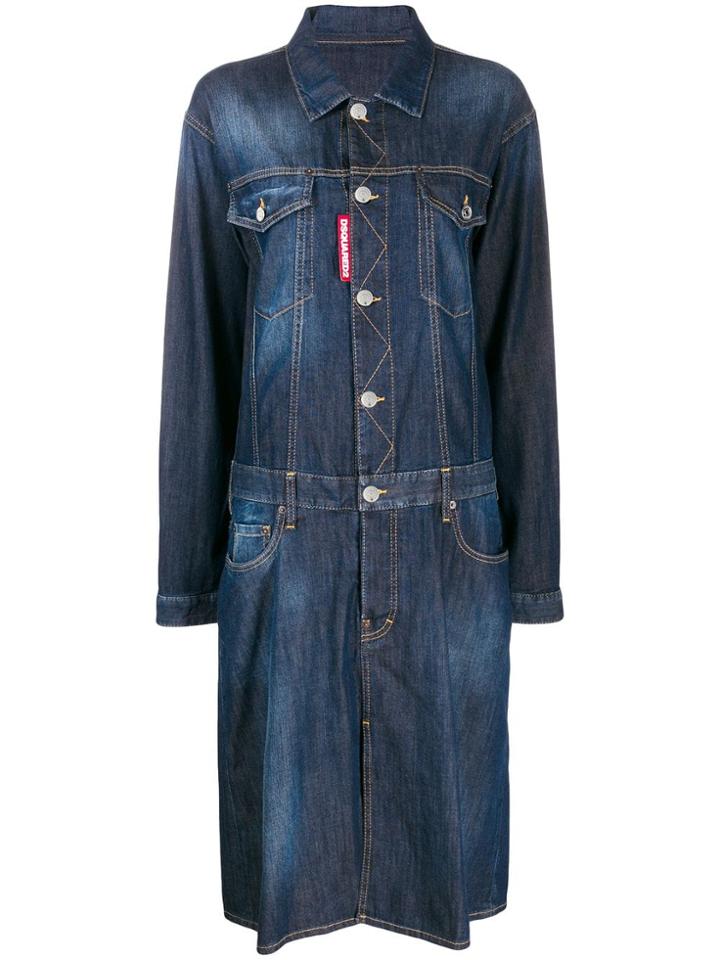 Dsquared2 Oversized Denim Dress - Blue