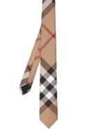 Burberry Modern Cut Check Silk Tie - Neutrals