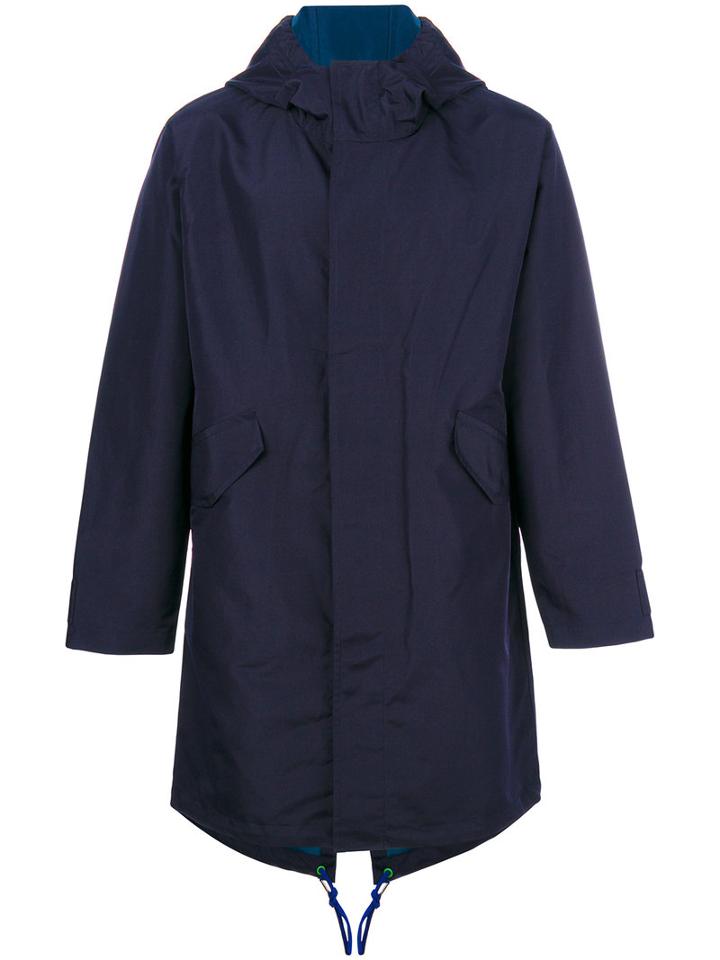 Ps By Paul Smith - Hooded Coat - Men - Polyester - Xs, Blue, Polyester