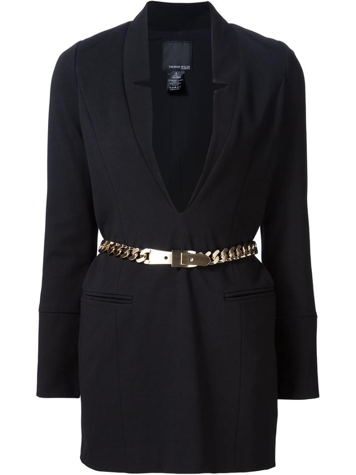 Thomas Wylde Deep V Neck 'tulip' Dress