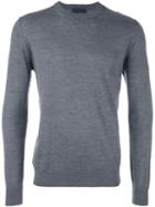 Diesel Black Gold Crew Neck Pullover, Men's, Size: Xl, Grey, Wool