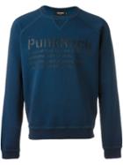 Dsquared2 Punk Rock Print Sweatshirt, Men's, Size: Xxl, Blue, Cotton