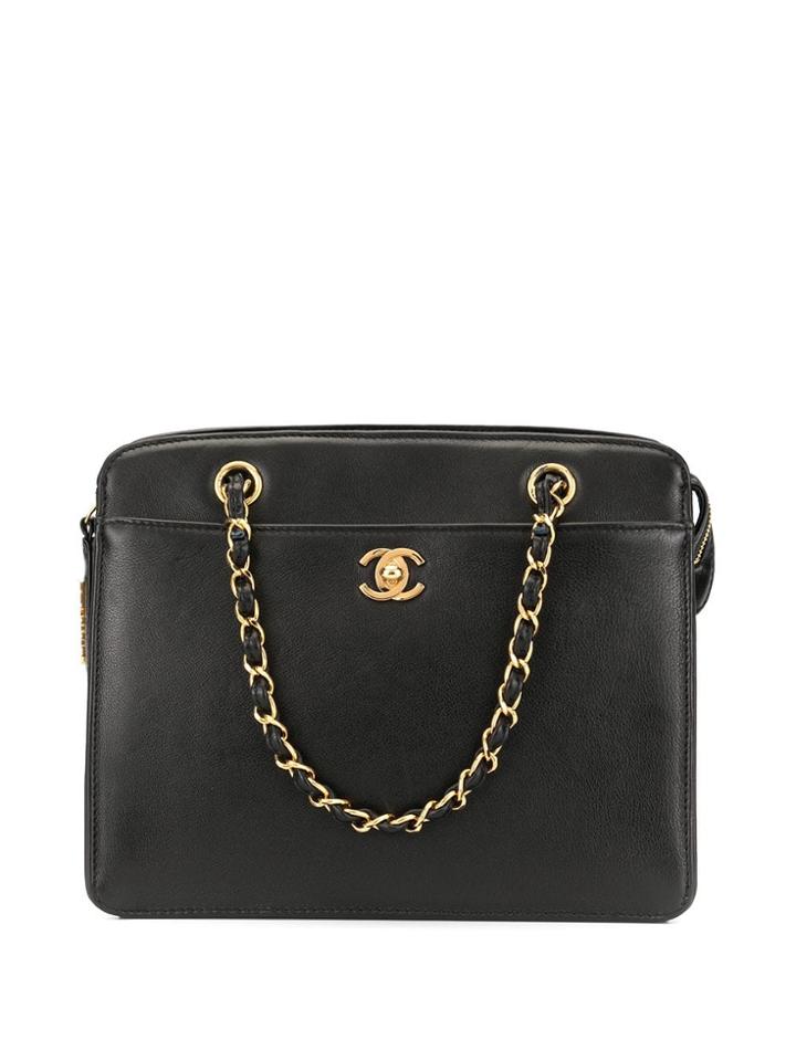 Chanel Pre-owned Cc Turn-lock Structured Tote - Black
