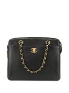 Chanel Pre-owned Cc Turn-lock Structured Tote - Black