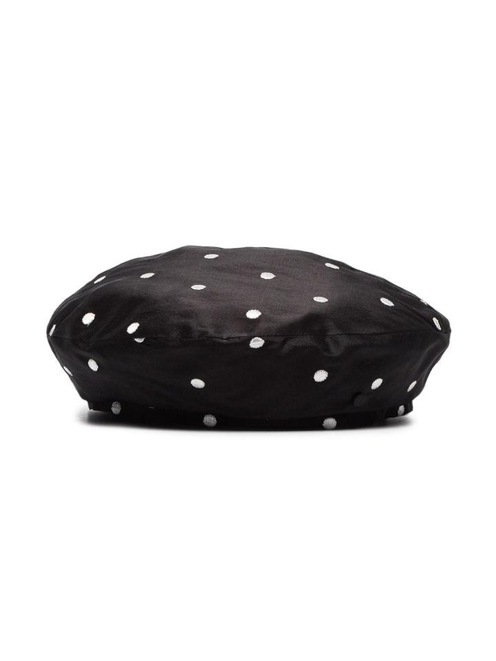 Maison Michel Polka Dot Hat - Black